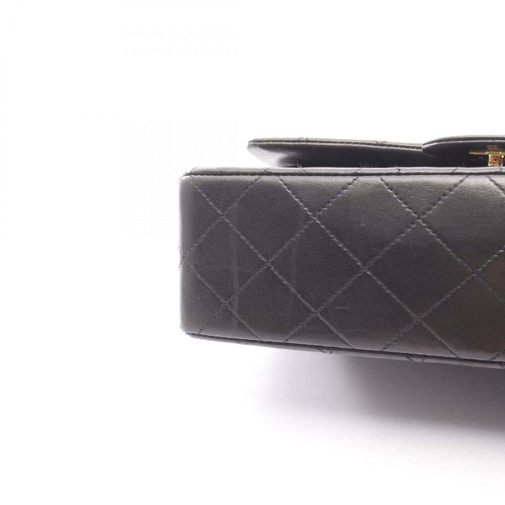 CHANEL Matelasse Double Flap Shoulder Bag in Lambskin Leather, Black - Picture 8 of 13
